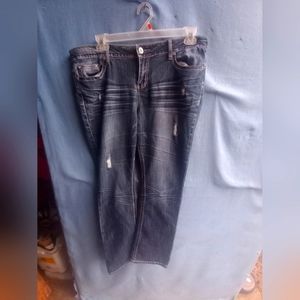 YMI Women's plus size 18 Blue Jean Lightly Distressed Jeans